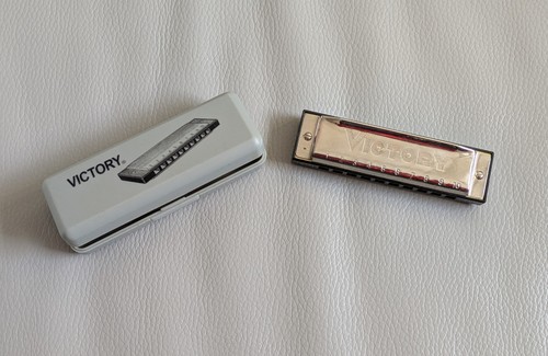 Vintage victory harmonica key - victory,