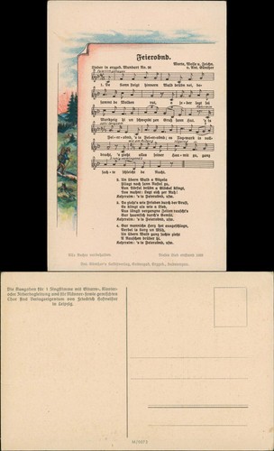 Liedkarte feierobnd 1908 - liedkarte:,