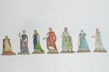 Zinnfiguren, Flachfiguren, Mittelalter, Königin mit Hofdamen, SB