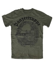 Panzertruppe premium T-Shirt oliv Heer Soldaten Bundeswehr Einheit Wappen