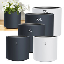 Runder Blumentopf mit Einsaitz Blumenkübel Pflanzkübel zylindrisch Pflanzgefäß