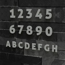 Edle Design Hausnummer - Edelstahl Modern 15 20 30 cm viele Farben hochwertige