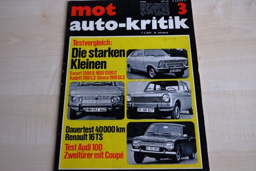 Mot 1970 audi 100 - -,