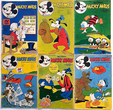 6x Micky Maus Hefte 1972-1974