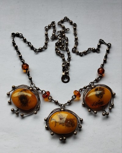 Alte bernsteinkette collier - bernsteinkette, /