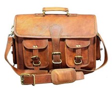 Herren leder messenger - 18",