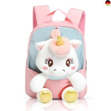 MIDSuN Kleiner Kinderrucksack,Abnehmbarer Plüsch Puppe 