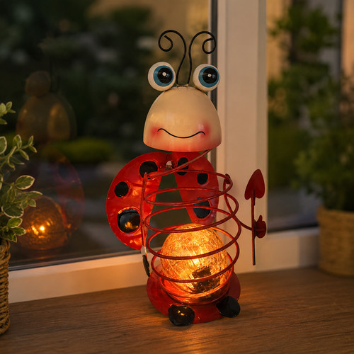 Marienkäfer mit feder led - marienkäfer,
