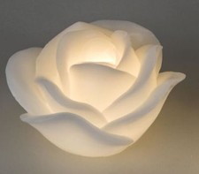 620910 Rosen Kerze 13cm Weiss