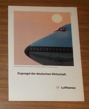Seltene Werbung LUFTHANSA - Zugvogel der deutschen Wirtschaft 1988