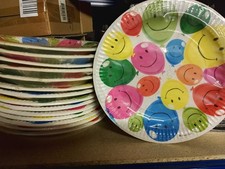 Pappgeschirr Set Teller Becher Einweggeschirr Party Deko Geburtstag Restposten