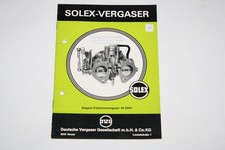 Solex 40DDH / 40 DDH Vergaser - Unterlagen / Handbuch / Heft Beschreibung