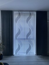 2 Stück Schiebegardine mit Klettband 60x245