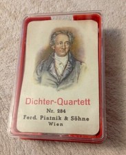 Antikes Kartenspiel, Dichter - Quartett, Nr. 284,  Piatnik & Söhne, Wien