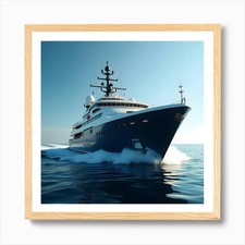 Yacht im Ozean Kunstdruck