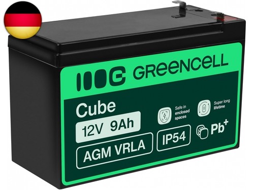 Agm 12v 9ah vrla bleiakku - 9ah, für