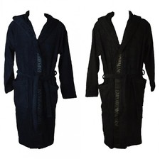 SG Bademantel EMPORIO ARMANI Baumwollfrottee gekreuzt mit Kapuze artic