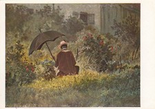 AK  Wiechmann Nr. 2173 Carl Spitzweg - Der Maler im Garten- Karte   nicht gel.