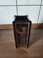 Porzellanvase schwarz weiß ca. 14 cm