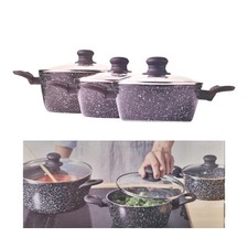 Keramikmarmor Topf Set -3x