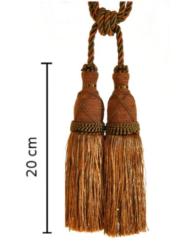 Doppel raffhalter 70cm quaste - 70cm,
