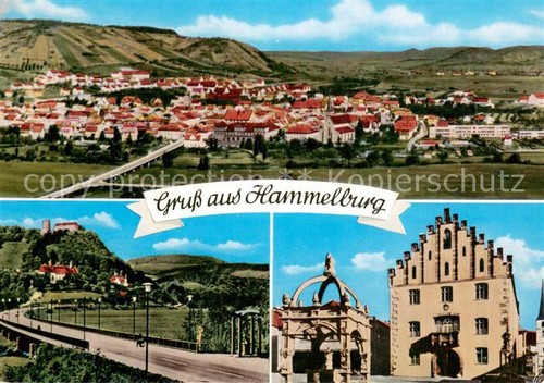 Hammelburg panorama rathaus - panorama,