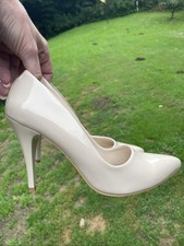 Brautschuhe Puder Nude  Hochzeit Pumps Lack Zart Pastell 37 Party High Heels