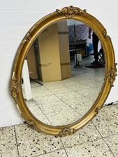 Spiegel, hochwertig, oval, Holzrahmen Prunk Alt Barock Gold Wandspiegel