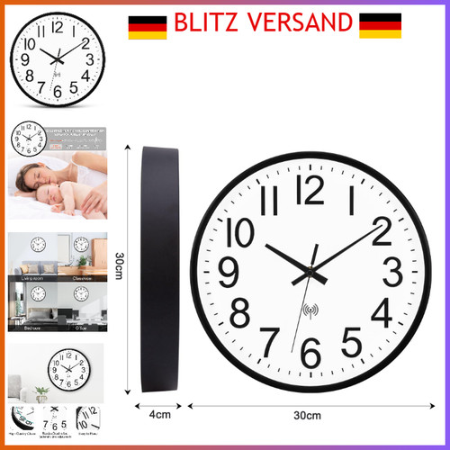 Ziprote wanduhr funkuhr - cm,