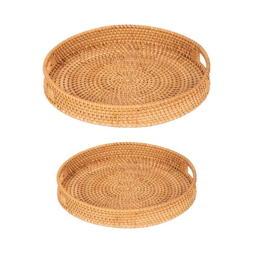 Rattan serviertablett - rattan,