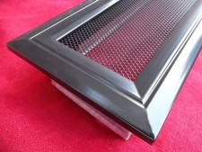 Luftgitter schwarz Rillen Dekor Kalt Warm Lüftungsgitter regulierbar Kamin Ofen