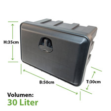 LKW Staukasten Daken Just 500-R Werkzeugkasten 500x350x300mm, Staubox Daken J030