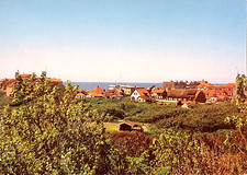 Nostalgische Ansichtskarte, Bergen aan Zee, 1989, Niederlande, Nordsee, Marke
