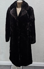 ZARA Mantel Kunstfell schwarz