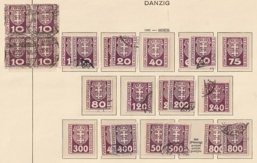 710 danzig portomarken - danzig,