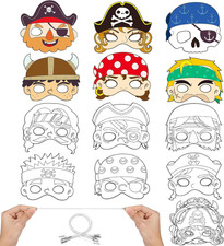 Piraten Masken Kinder Malset Piratenhut Bastelset Geburtstag Deko