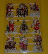1x Poesiebilder Oblaten Weihnachten 7403 Glanzbilder Nostalgie Weihnachtsmann