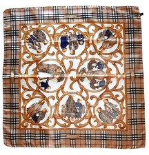 Vintage Burberrys Schal  Nova Check Teddy Bär Seide 100 % guter Zustand