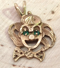 Gelbgold clown anhänger - kt,