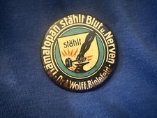 alter selt. Werbespiegel Hämatopan Dr. Al Wolff Bielefeld martialischer Spruch