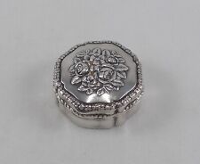 *RAR* Elegante Sußstoff- / Pillen- dose mit floralem Dekor aus 800er Silber #2