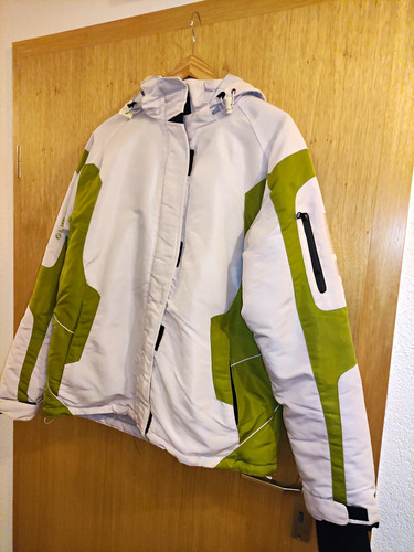 Damen skijacke weiß grün - damen,