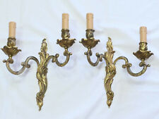 Paar Große Wandlampen Barock Stil, Bronze markiert