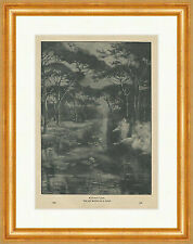 Elfenreigen. Cairati Waldgeister Natur Tanz Bach Weber Holzstich E 24648