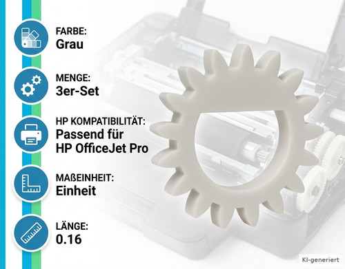 Zahnrad papierstau - 3x,