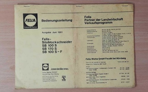 Fella bedienungsanleitung - fella, &