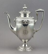 Prunk Kaffeekanne Koch & Bergfeld 800er Silber Kanne Stil Empire Maskaron (123)