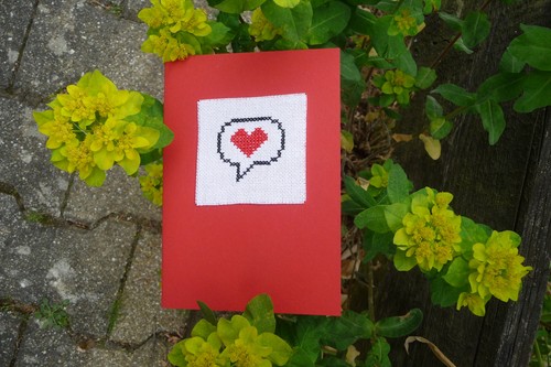 Rote grußkarte love you - rote, i