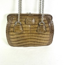 Vintage Echtleder Kroko Tasche