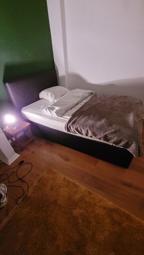 Boxspringbett schwarz 140x - boxspringbett,, schwarz,